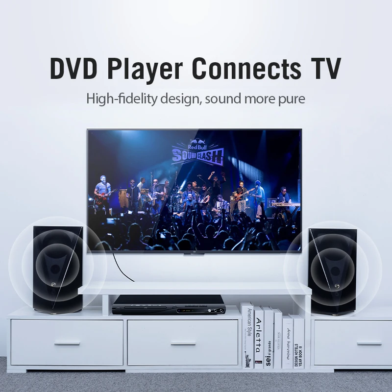 RCA-RCA SPDIF стерео-аудио коаксиальный кабель Vention для ТВ усилитель динамик 1 м 2 HiFi 5 RCA