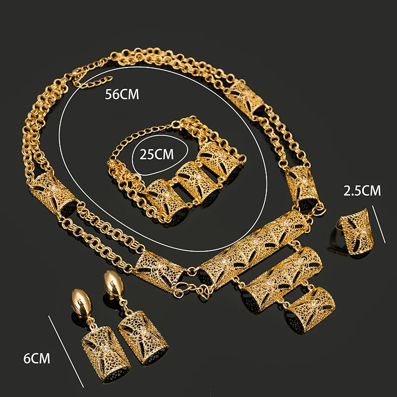 

Fani Dubai gold-color jewelry set Wholesale Fashion African beads Bridal jewelry set nigerian women wedding jewelry sets brand