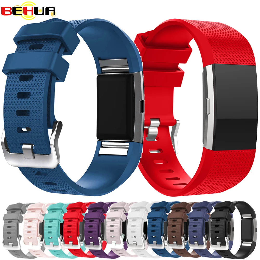 

s L size Wristband Wrist Strap Smart Watch Band Strap for Fitbit Charge 2 Soft Silicone Replacement Bands For Charge2 Watchband