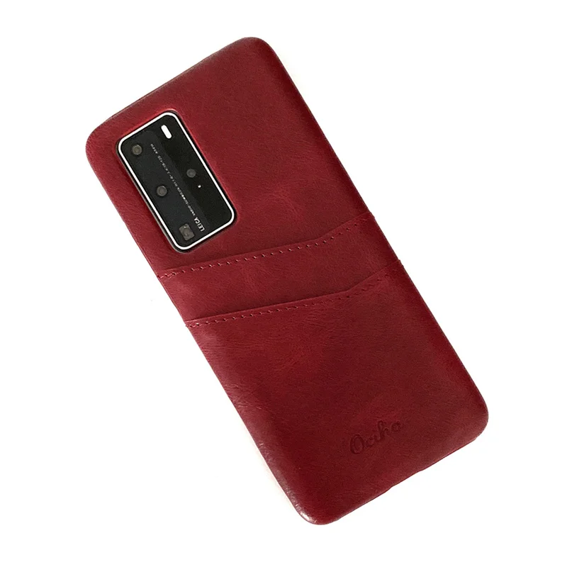 

For Huawei Mate 30 Pro Case Cowhide Texture Phone Cover For Huawei P40 Shockproof PU Double Insert Card Back Shell Coque Funda