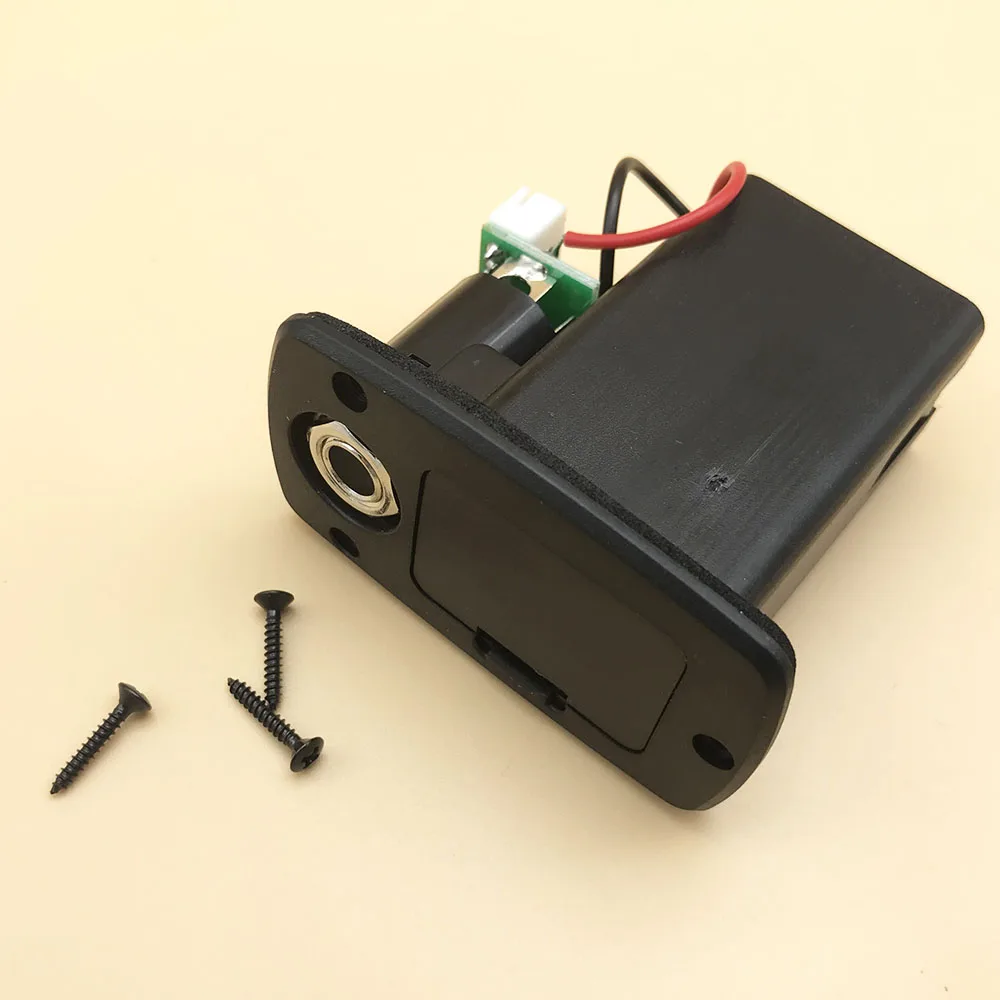 2 шт. 9V гитарный звукосниматель Батарея чехол коробка держатель черный для