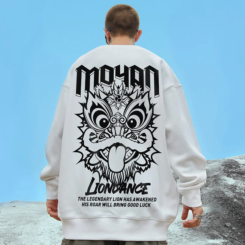 

Мужские толстовки, уличная одежда, пуловер, свободные мужские свитшоты в стиле хип-хоп, Повседневная Толстовка большого размера d, модель 2021 ...