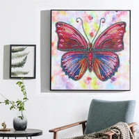 diamond painting kits for kids adult beginner special shaped diamond painting butterfly flower diy 5d partial drill cross stitch