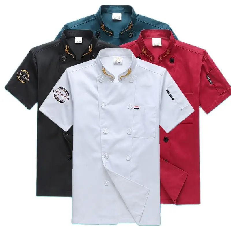 Униформа суши-повара рубашка куртки шеф-повара рабочая одежда с коротким рукавом