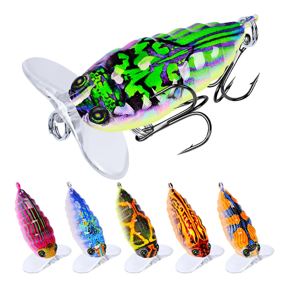 

Cute 4cm/4g Topwater Fly Insects Dry Flies Insect Fly Fishing Lure Trout Popper Artificial Bait Wobblers For Trolling Hard Lure
