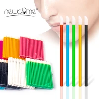 newcome 100pcs disposable cosmetic makeup lip brush lipstick wands applicator lip glossy soft lip brush beauty makeup tools