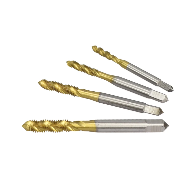 1 шт. M2/M2.5/M3/M3.5/M4/M5/M6/M8 спиральный резьбовой кран высокоскоростной стальной ручной кран сверло титановое покрытие метрический винт кран