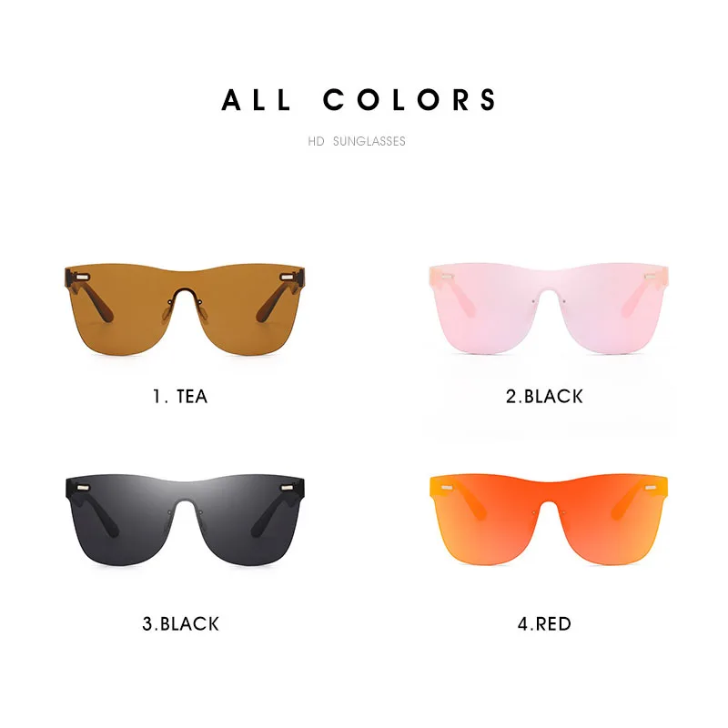 Male Women Flat Top Sunglasses Men Brand Black Square Shades UV400 Gradient Sun Glasses For Cool One Piece Designer | Аксессуары для