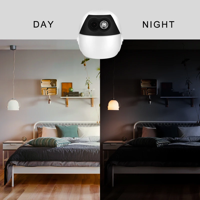 

2MP HD 1080P Wifi Mini Camera Night Vision Smart Home Security Video Surveillance 355 Rotation Two-Way Audio Baby Monitor