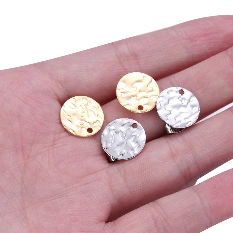 Серьги-гвоздики женские из нержавеющей стали диаметром 13/14 мм 6 шт./лот