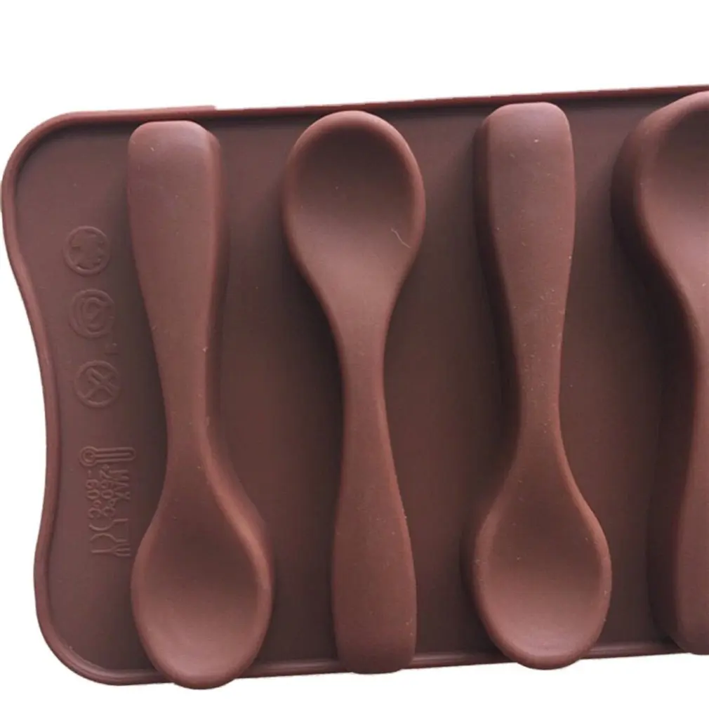 6 Spoon Shape Chocolate Mold Tray For Homemade Diy Baking Mould Cake Muffin Ice Cube | Дом и сад