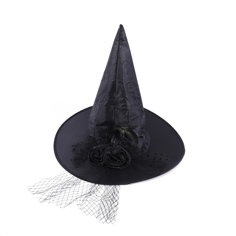 

Halloween Witch Hat Party Costume Devil Cap Cosplay Props Decoration Accessories for Adult Women Men