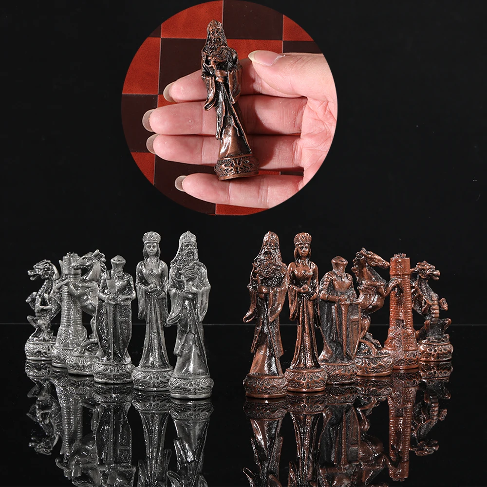 Металлическая тема шахматы роскошный рыцарь настольная игра развлекательная