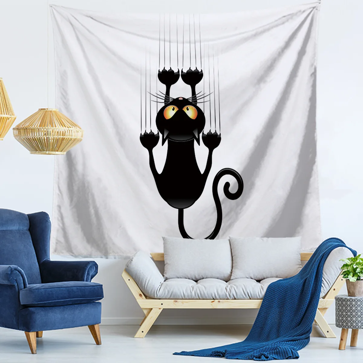 Кошка Гобелен Настенный декор хиппи Мандала настенный печатных гобелен из ткани