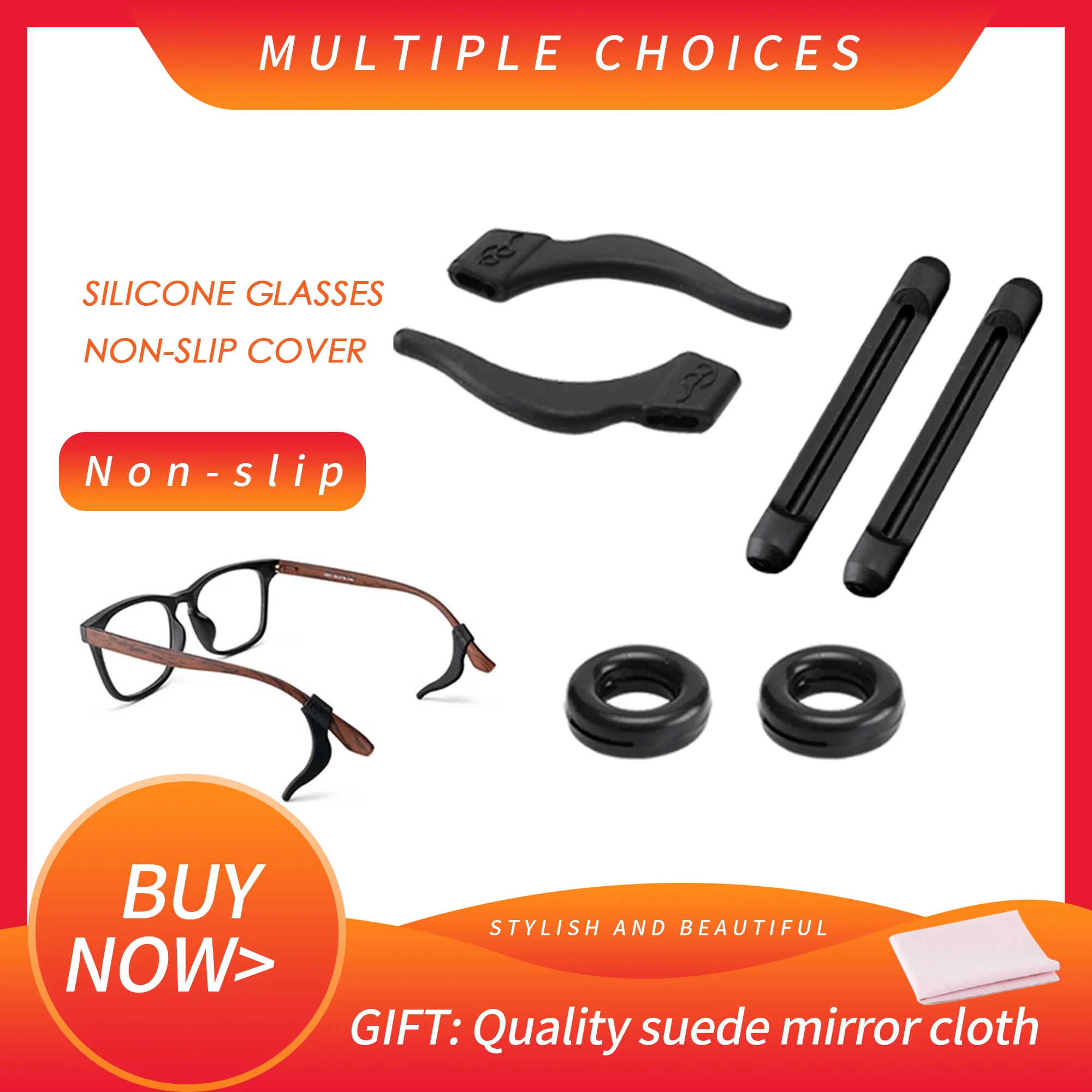 

3 4 5 pairs/set Glasses Anti-slip cover Ear Hook Round Ring Silicone Anti-Slip Holder for Sunglasses Eyeglass Leg Temple Tips