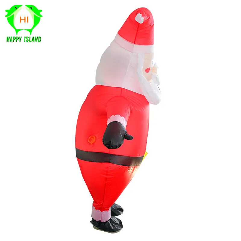 Новый Взрослый красный костюм Санта-Клауса карнавальный надувной