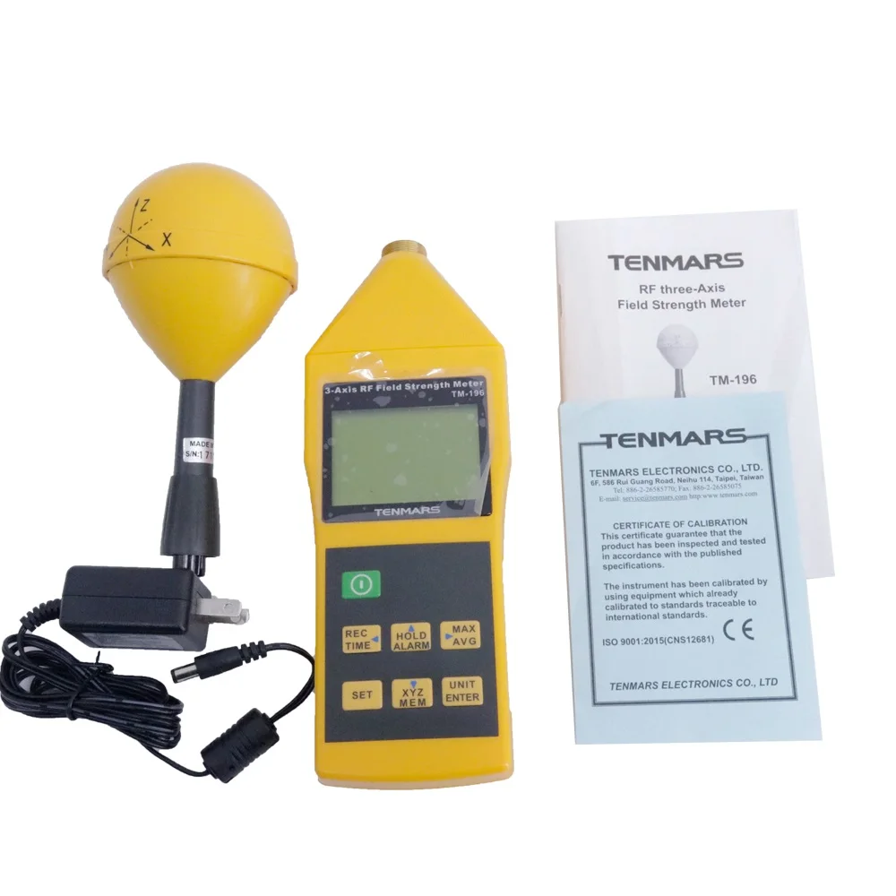 TENMARS TM-196 3-Axis RF измеритель напряженности поля используется для измерения и