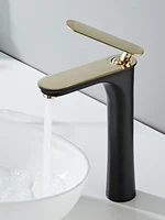 Nordic modern white hot and cold water faucet household bathroom above counter basin wash basin copper black gold rose gold high