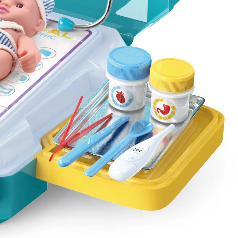

Kids Doctor Toys Set Pretend Play Doctor Educationa Toys Children Medical Simulation Portable Suitcase Medicine Accessorie Toys