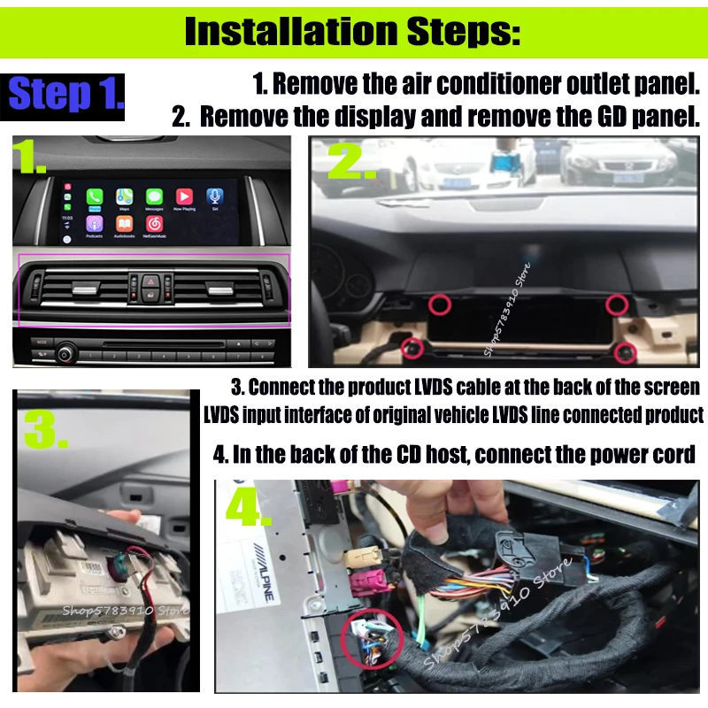 Беспроводной Carplay для BMW 1 2 3 серии M1 M2 M3 F22 F23 F45 F46 F31 F30 F87 F80 Android Carlief задняя камера