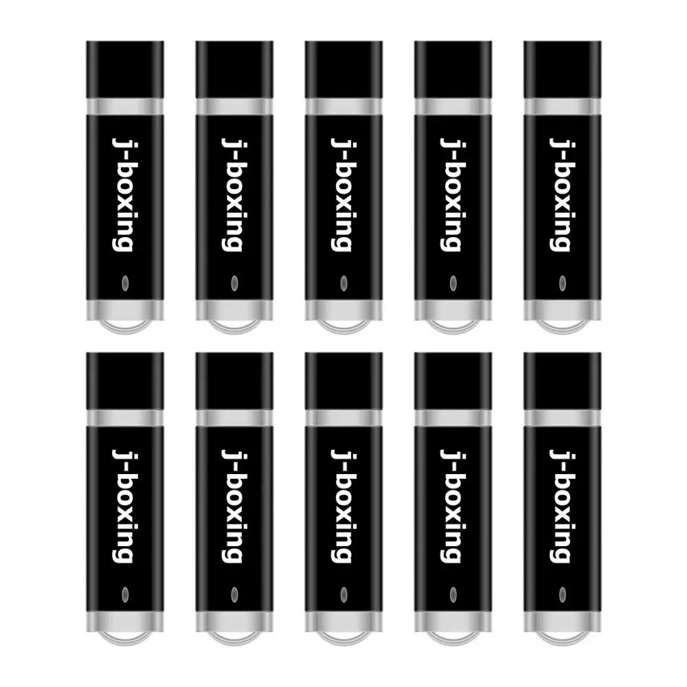 

J-boxing 10PCS 1GB USB Flash Drives Bulk 2GB Lighter Design Thumb Pen Drive 4GB 8GB Jump Drive 16GB 32GB Zip Drives Black for PC