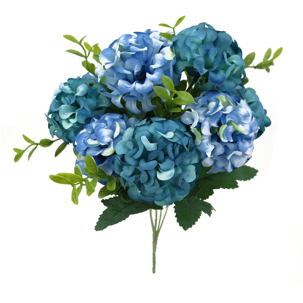 

10 Heads Artificial Hydrangea Bride Bouquet Wedding Home Decoration Artificial Flower birthday Valentine's Day Decor