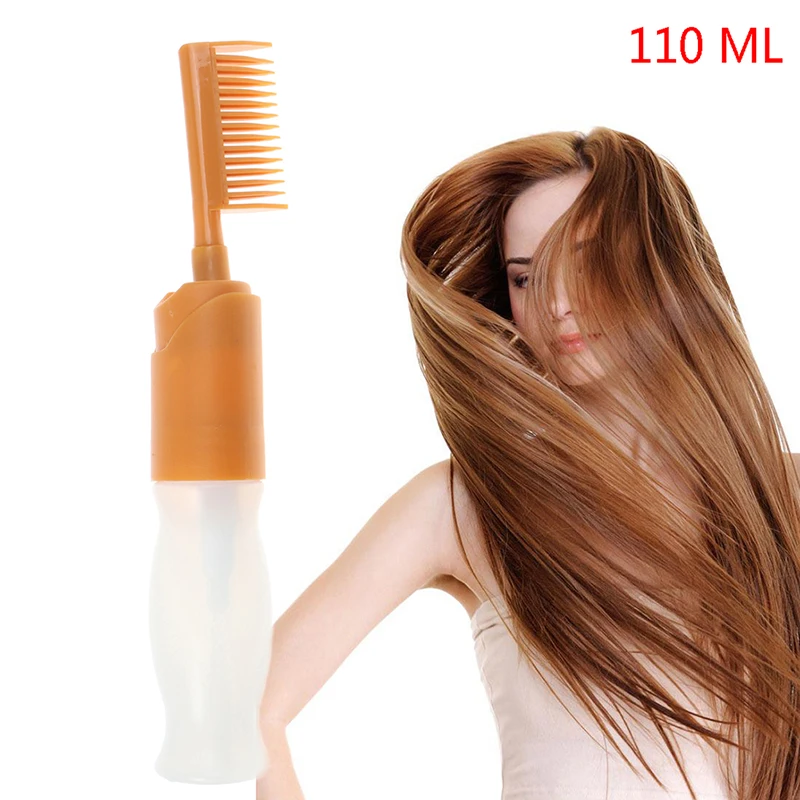 

110ML Professional Hair Colouring Comb Empty Hair Dye Bottle With Applicator Brush Dispensing Salon Hair Coloring Styling Tool