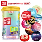 Ультратонкие ребристые презервативы Elasun, 8 видов, презервативы из натурального латекса для мужчин, интимные товары сексуальные