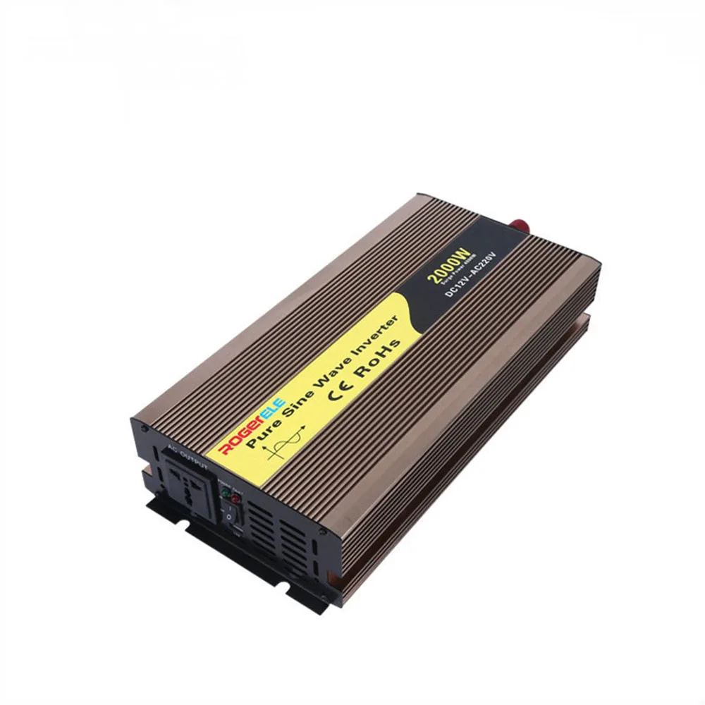 2000W Чистая синусоида Инвертор DC12V 24V 48V к AC220V 50HZ 60HZ усилитель конвертера мощности
