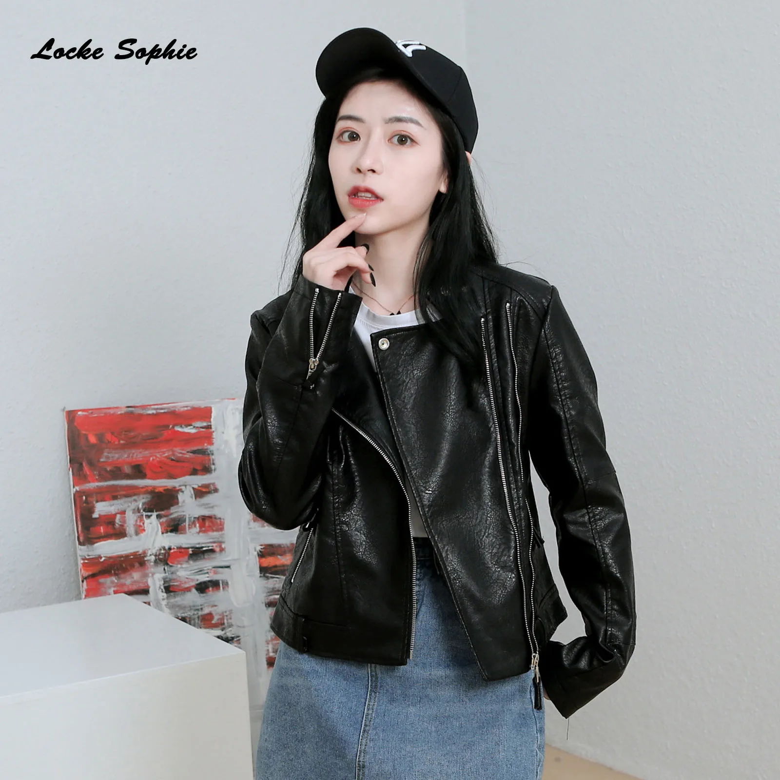 Женская короткая куртка большого размера пальто осень 2020 искусственный мех