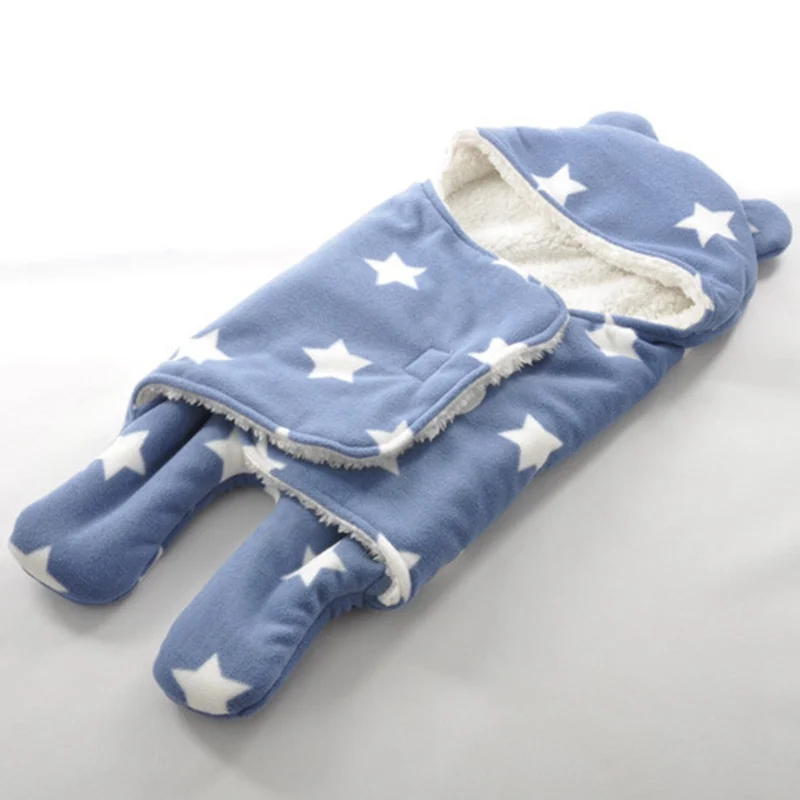 

Mantas para bebé recién nacido, ropa de cama de lana de doble capa, para invierno