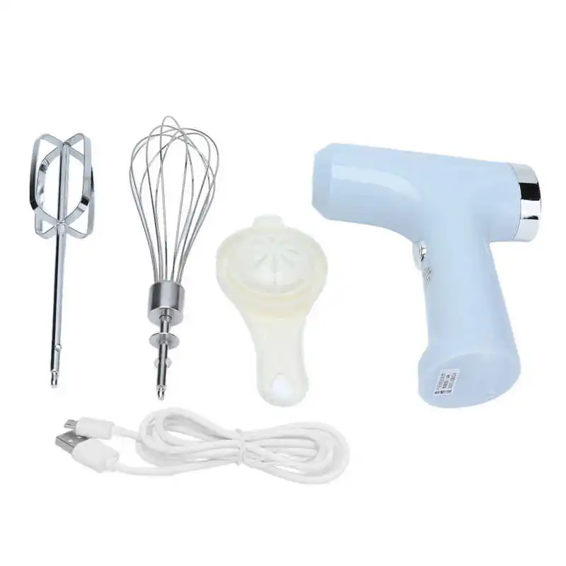 

Home Cordless USB Charging Adjustable Stainless Steel Electric Hand Food Mixer