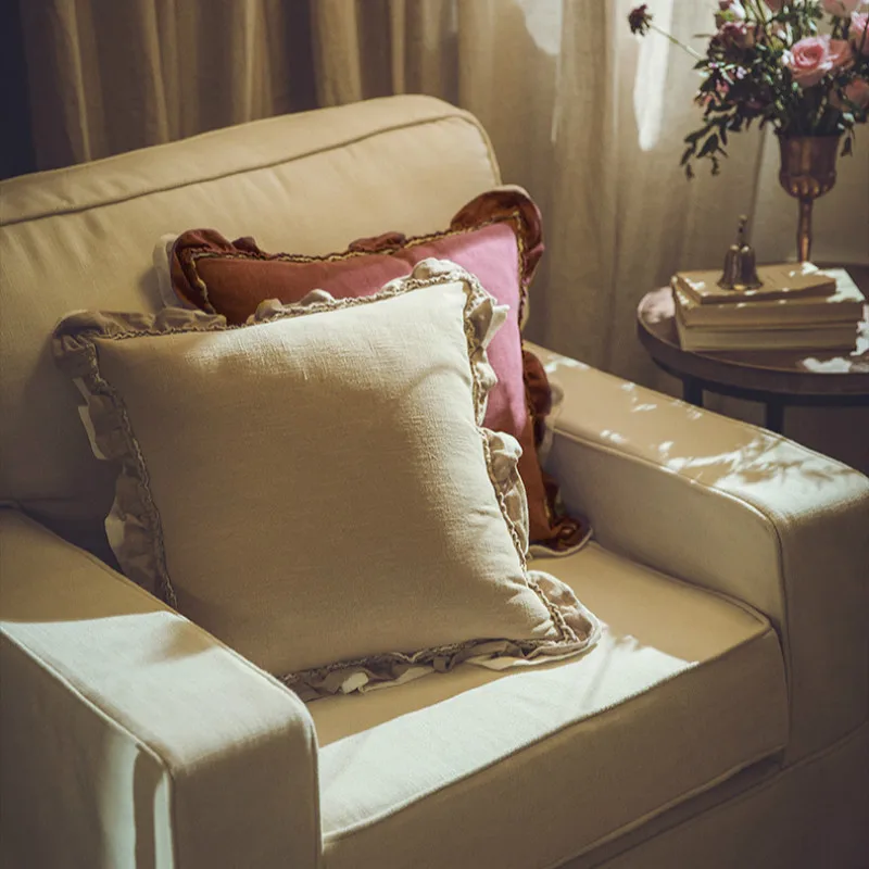 Горчичные подушки 45x45 подушка искусственная кожа декоративная наволочка для