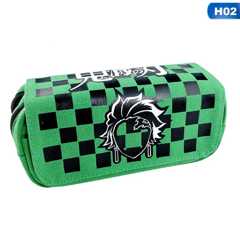 

Anime Demon Slayer Kimetsu No Yaiba Canvas Purse Pencil Case Zipper Pen Bag Pen School Supplies Stationery Storage Bag