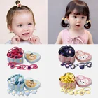 20 шт.кор. новый подарочный набор волос Канаты и детей из шерсти животного кольца милые девушки упругая резинка для волос резинки для волос аксессуары для коробки подарка