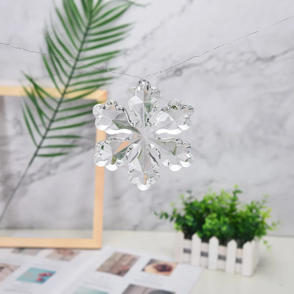 Акриловые снежинки Рождественская Свадебная елка висячие украшения для DIY
