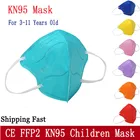 Детская маска KN95 для мальчиков и девочек, Пыленепроницаемая сильная защитная маска для рта PM2.5, респиратор KN95 Mascarilla Infantil