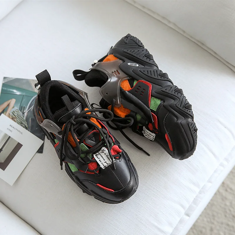 

Chunky Shoes Woman Sneakers with Platform Shoes Women Thick Bottom Sneaker 2021 Fashion Women Sneakers Woman Fashion Baskets New