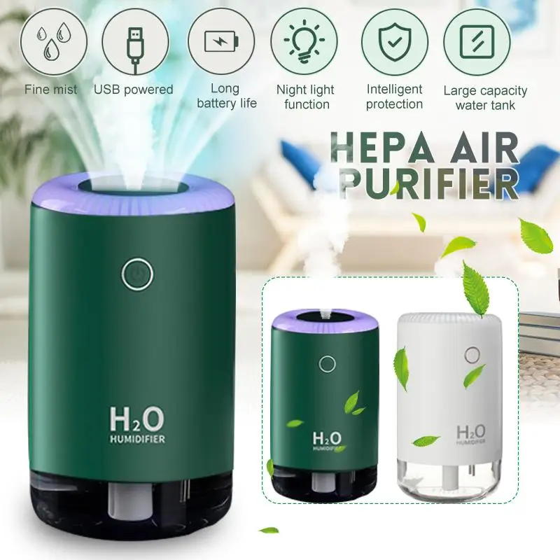 

Малошумный очиститель воздуха HEPA фильтр компактный настольный очиститель воздуха фильтрация с ночником очиститель воздуха USB бытовой Hepa ф...