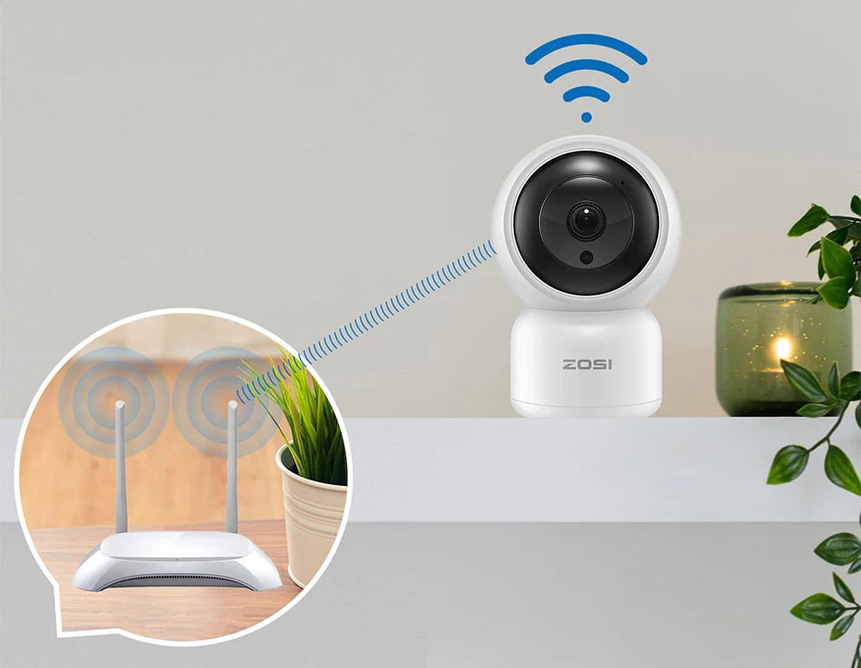 ZOSI HD 1080P wifi IP камера 2MP Детский Монитор автоматическое отслеживание домашней безопасности Wi-Fi Cam PTZ двухсторонняя аудио камера видеонаблюдения CCTV