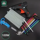 Бесплатная доставка, 100 Вт, набор клеевых пистолетов для самостоятельного ремонта, черные палочки, триггеры для художественных ремесел, инструмент для ремонта со светильником GG-5 110-240 В