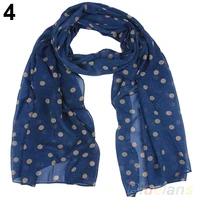 fashion womens polka dot print long scarf shawl wrap beach wrap stole gift