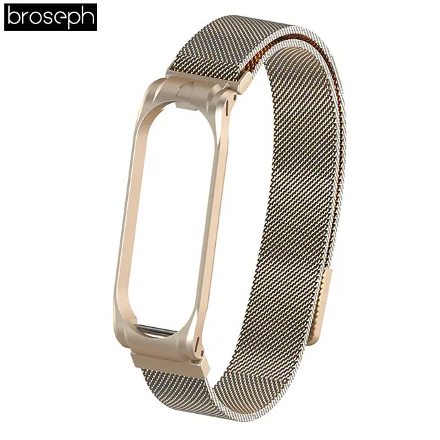 Vintage gold Mi lanese ремешок для часов Xiaomi mi Band 3 4 спортивные ремешки из нержавеющей стали для mi band 3 4 Смарт часы браслет аксессуары - Цвет ремешка: Vintage gold