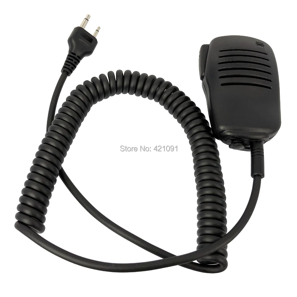 2Pin PTT Speaker Mic Microphone for ICOM IC-V8 IC-V82 IC-F3 SL25 V80 Cobra Vertex VX-200 Walkie Talkie Two Way Radio