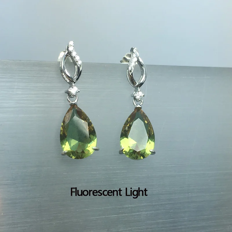 Женские серьги с зултанитом CSJ ювелирные изделия из стерлингового серебра 925