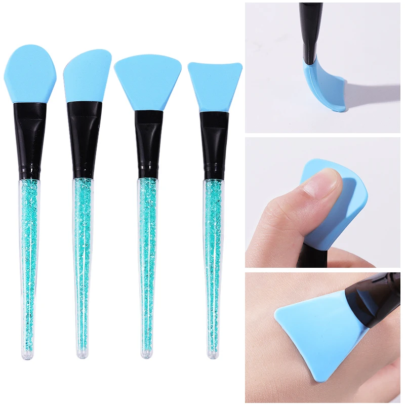

4pcs Professional Silicone Mask Brush DIY Home Salon Silicone Facial Mud Mixing Brush For Skin Care Reusable Cosmetic Tools Hot