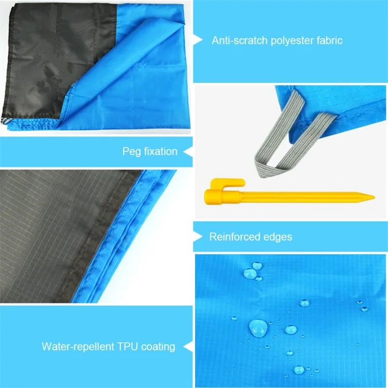 2021 водонепроницаемое карманное пляжное одеяло складной коврик для кемпинга
