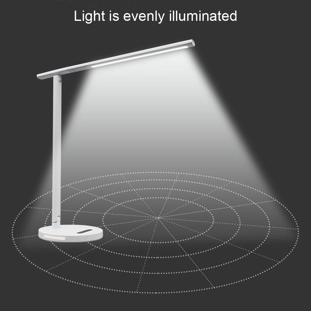 Многофункциональная настольная лампа для защиты глаз с беспроводным зарядным