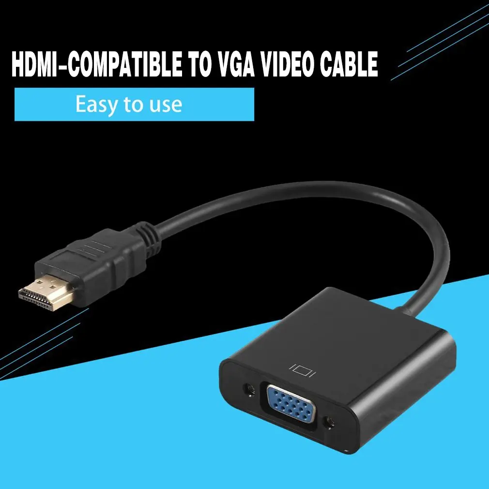 Совместимому с HDMI к VGA адаптер цифро аналоговые аудио и видео кабель конвертер
