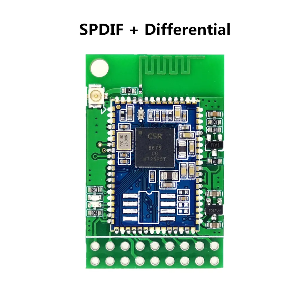 SPDIF . Differential BTM875-B CSR8675 Bluetooth 5,0 Модуль группа ies/SPDIF цифровой аудио выход дифференциальный аналоговый тестовая плата - Цвет: SPDIF . Differential